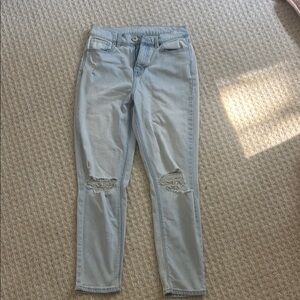 Light Blue Distressed Women's Jeans